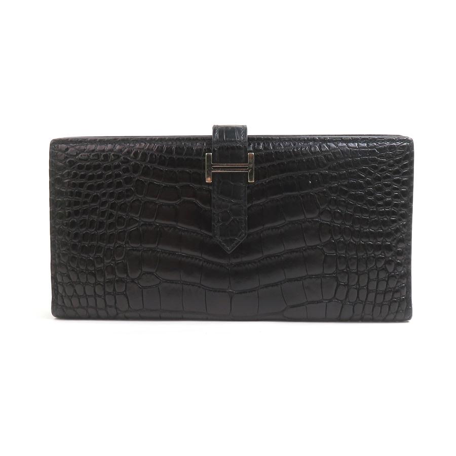 HERMES（エルメス） 二つ折り長財布 ベアンスフレ アリゲーター