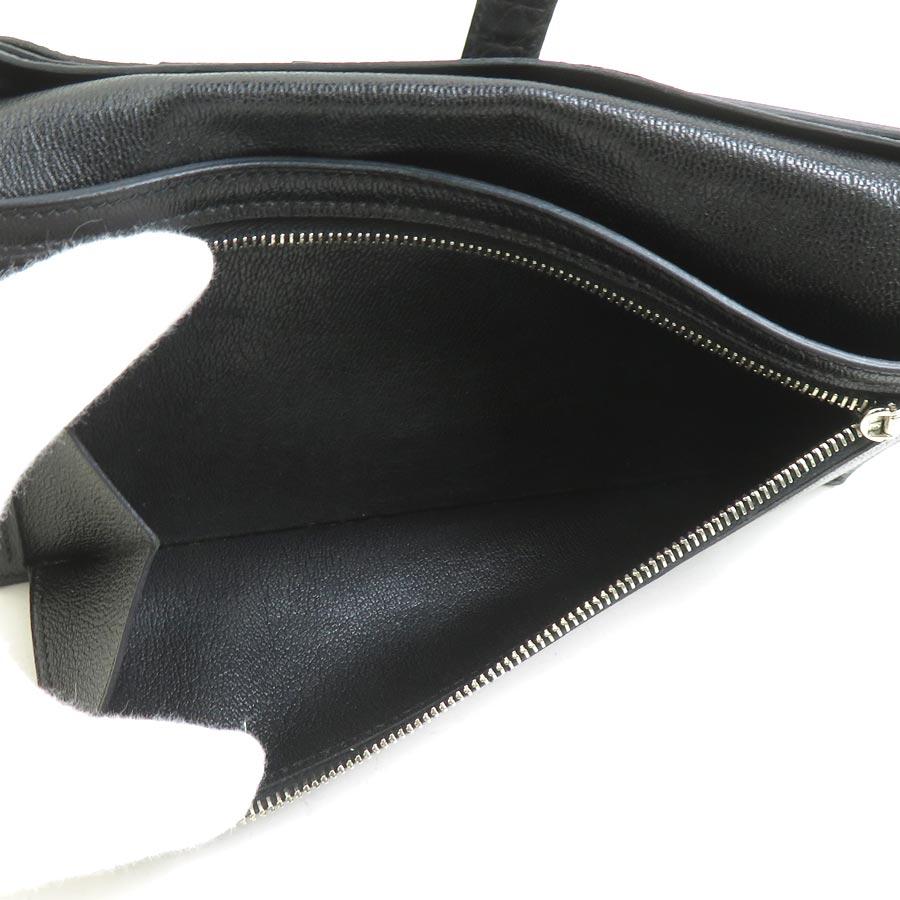 エルメス HERMES 二つ折り長財布 ベアンスフレ アリゲーター ブラックの画像