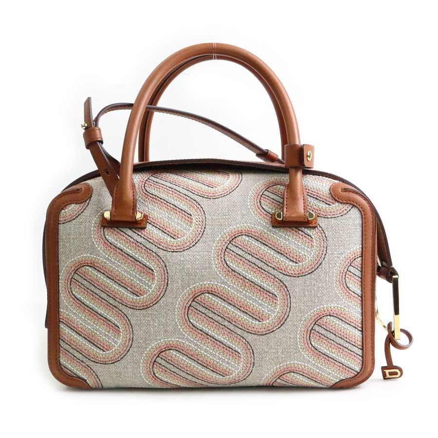 DELVAUX デルヴォー クールボックスMM ハンドバッグ ショルダーバッグ ブラウン×グレー系 14057 レディース【中古】 90176a デルヴォー DELVAUX ハンドバッグ ショルダーバッグ クールボックスMM