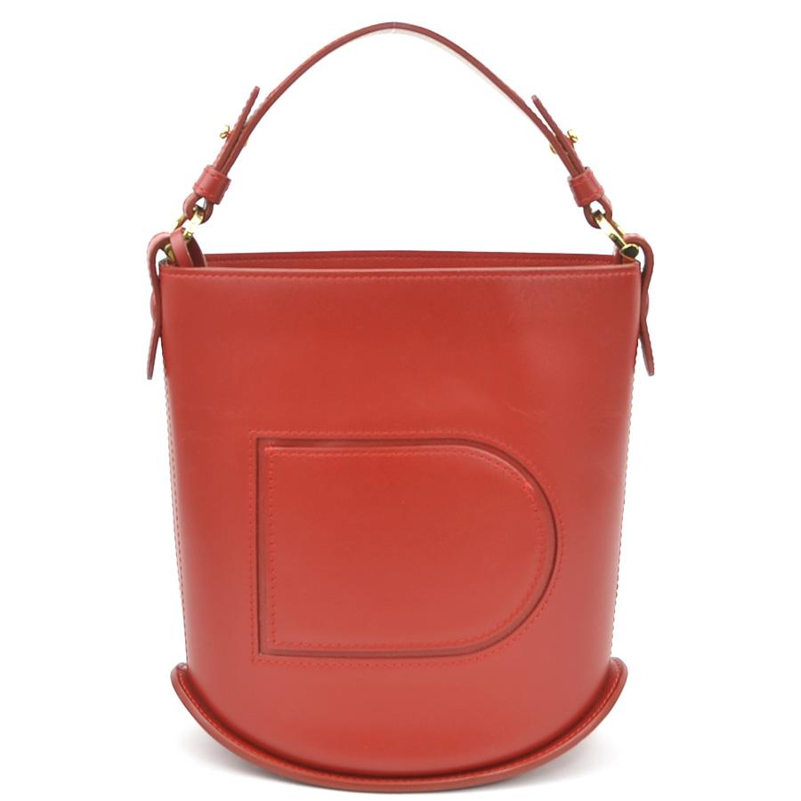 DELVAUX デルヴォー パン ミニ バケット ハンドバッグ レッド 14060 レディース【中古】 90181a デルヴォー DELVAUX ハンドバッグ パン ミニ バケット レザー レッド