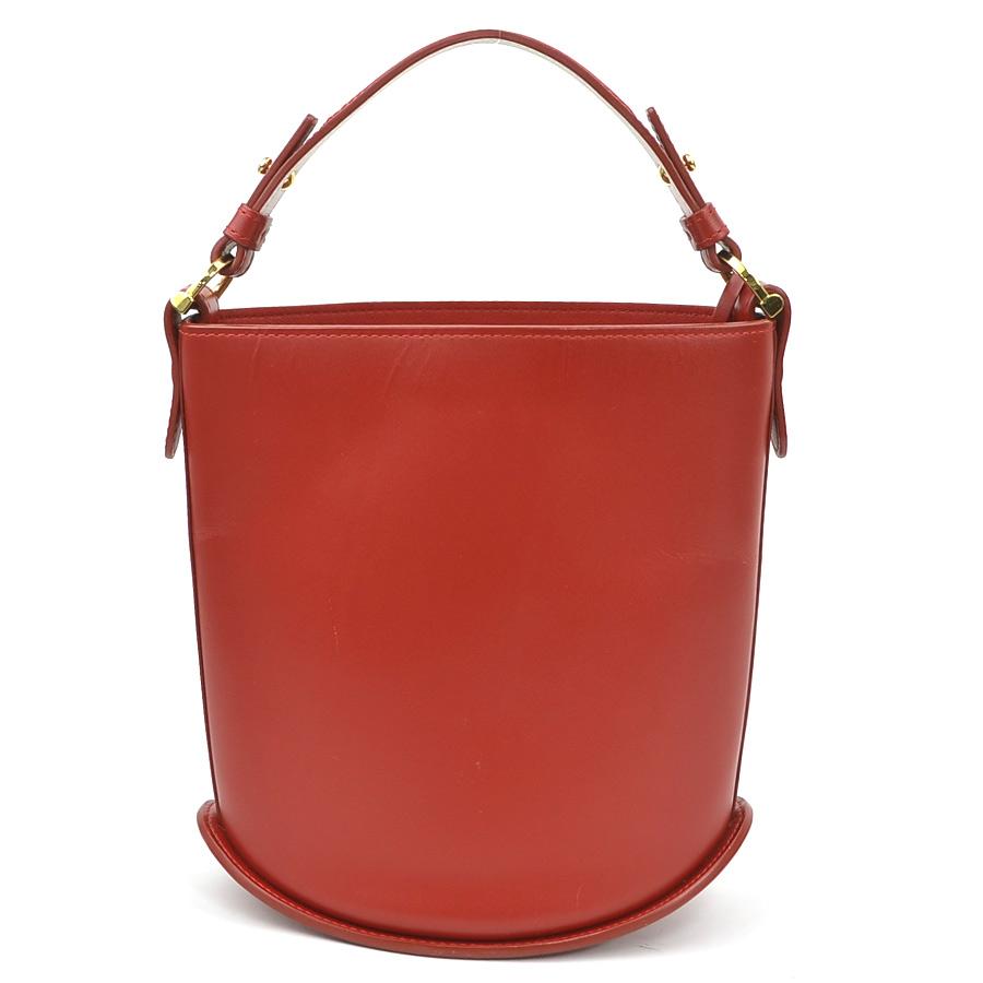 デルヴォー DELVAUX ハンドバッグ パン ミニ バケット レザー レッド
