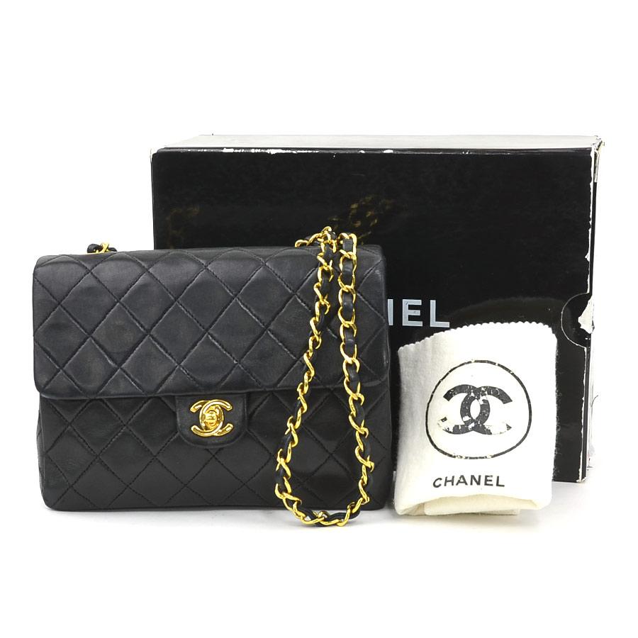 CHANEL（シャネル） ショルダーバッグ マトラッセ ラムスキン ブラック