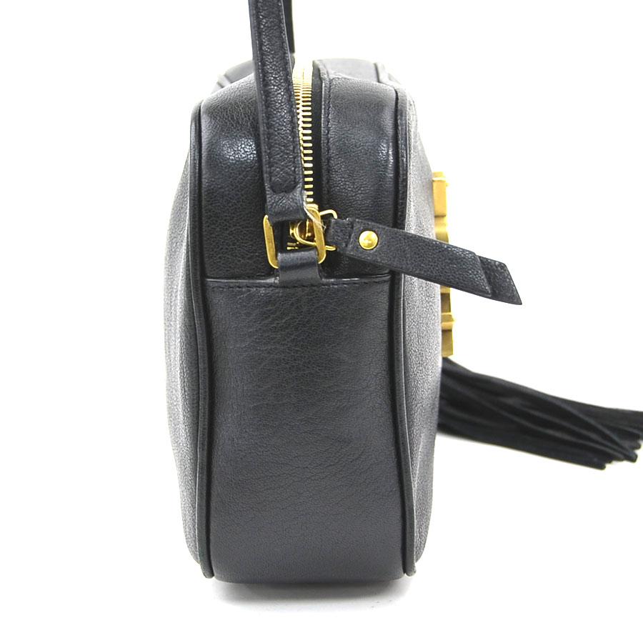 サンローラン SAINT LAURENT ショルダーバッグ ルー レザー ブラック 