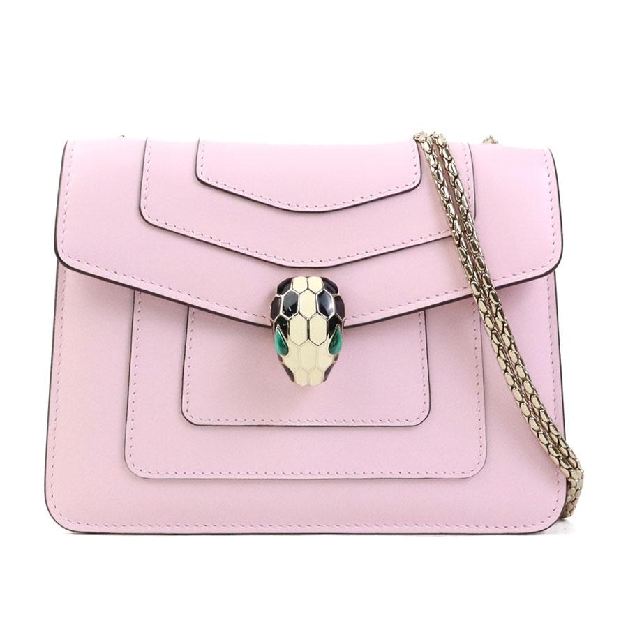 極美品 BVLGARI ブルガリ セルペンティ フォーエバー ショルダーバッグ BVLGARI ブルガリ ショルダーバッグ セルペンティ フォーエバー レザー