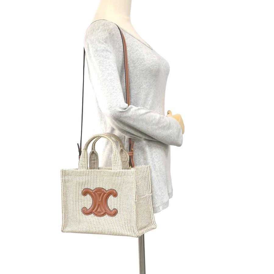 ■ CELINE（セリーヌ）良品 / キャンパス×レザー /ハンドバッグ CELINE（セリーヌ） ハンドバッグ ショルダーバッグ スモール カバ