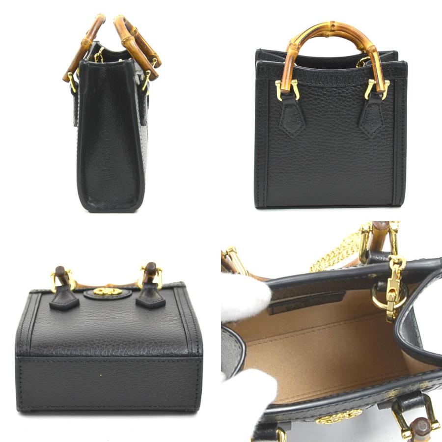 GUCCI（グッチ） ショルダーバッグ ダイアナ レザー ブラック