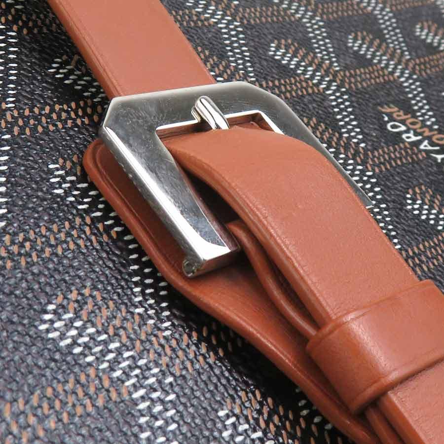 ゴヤール GOYARD  ウォッチケース 腕時計ケース PVCコーティングキャンバス/レザー ブラック×ブラウンの画像