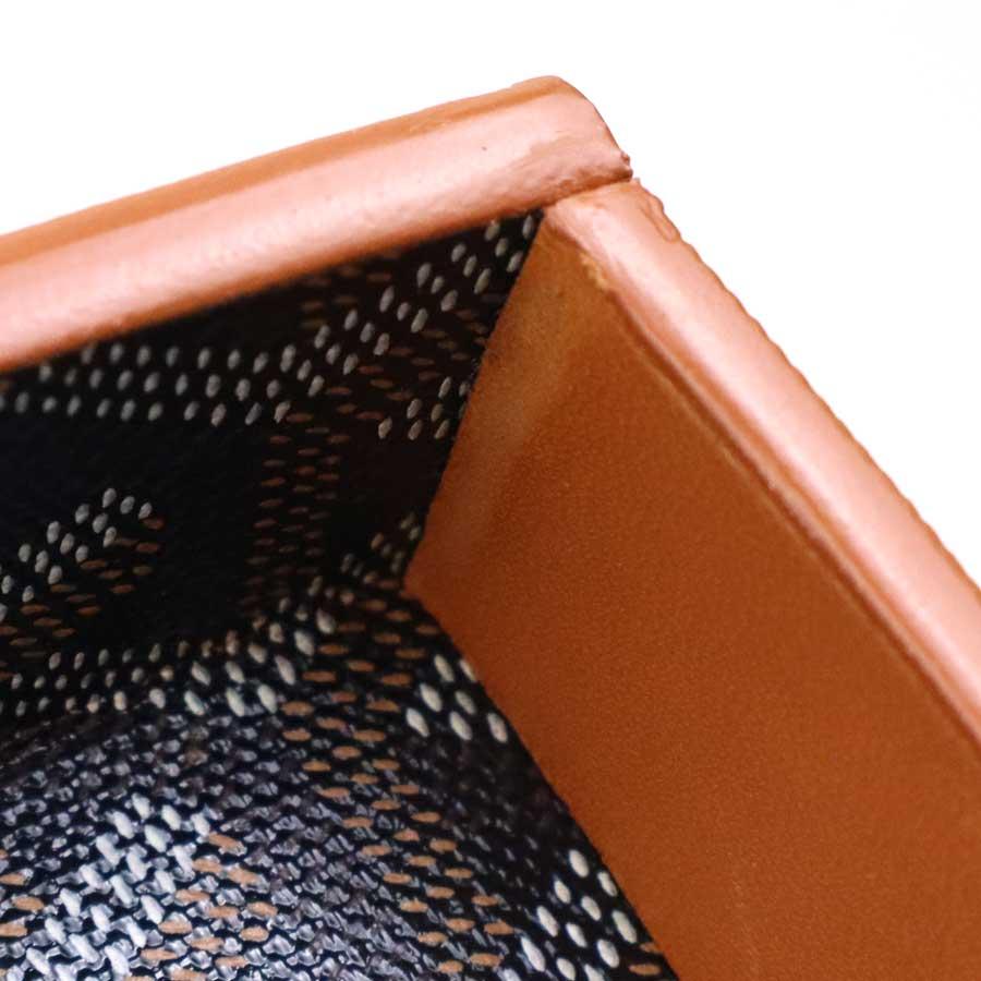 ゴヤール GOYARD  ウォッチケース 腕時計ケース PVCコーティングキャンバス/レザー ブラック×ブラウンの画像