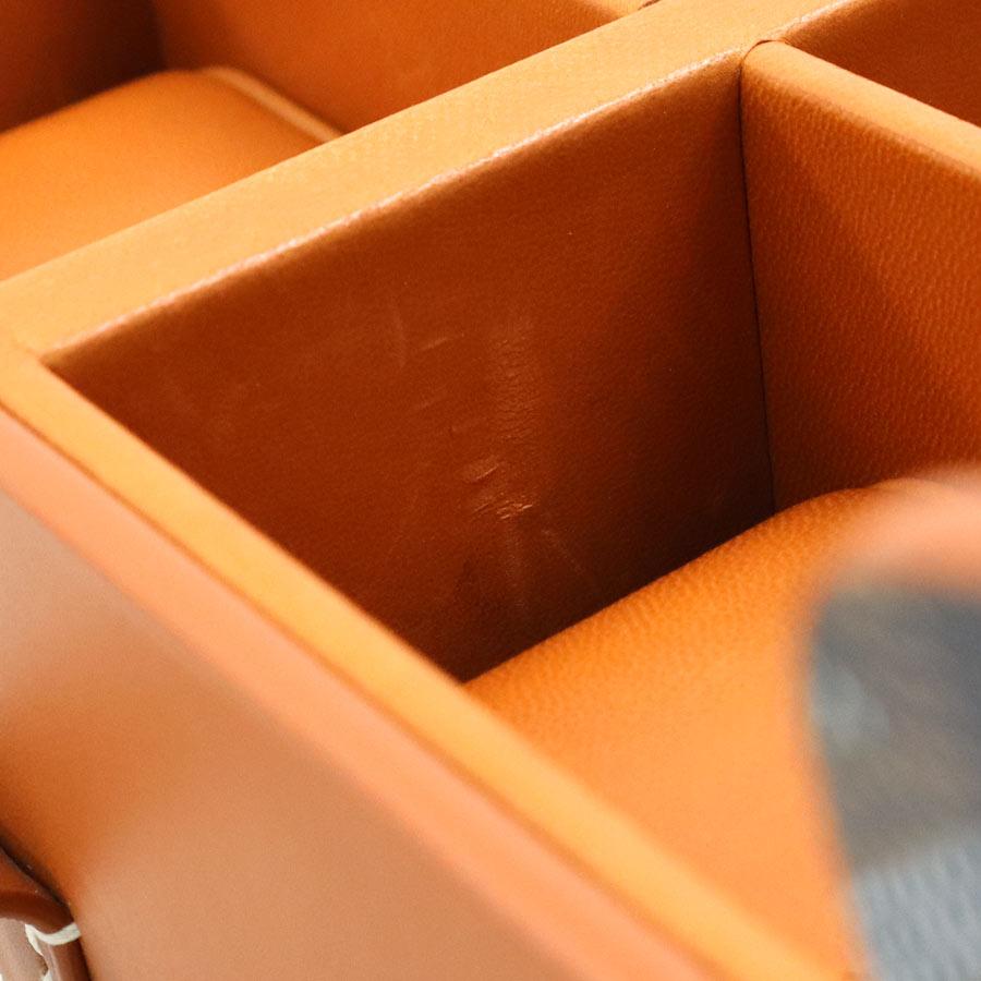 ゴヤール GOYARD  ウォッチケース 腕時計ケース PVCコーティングキャンバス/レザー ブラック×ブラウンの画像