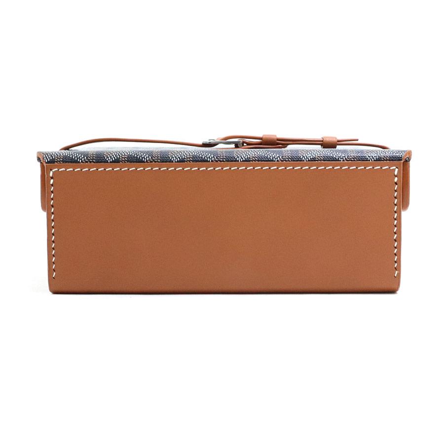 ゴヤール GOYARD  ウォッチケース 腕時計ケース PVCコーティングキャンバス/レザー ブラック×ブラウンの画像