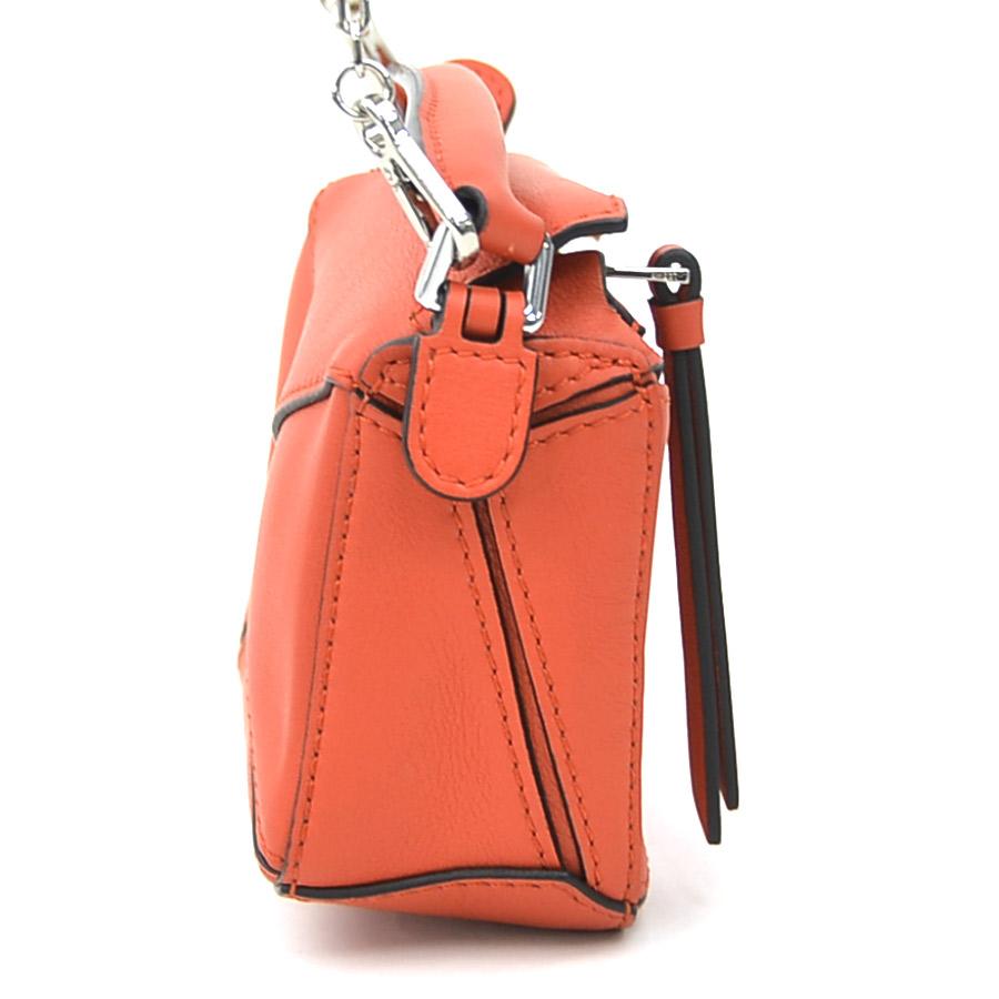 LOEWE（ロエベ） ショルダーバッグ パズルバッグ ナノ レザー オレンジ 