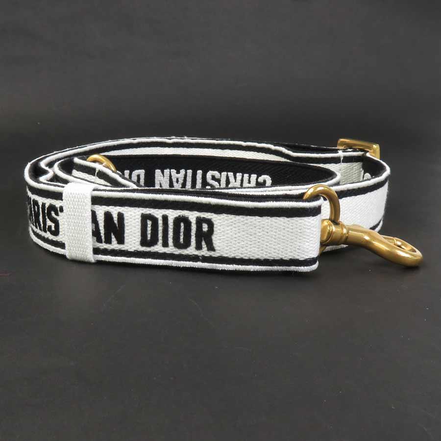 Christian Dior キャンバスベルト ブラック/ホワイト クリスチャンディオール Christian Dior ハンドバッグ ショルダー