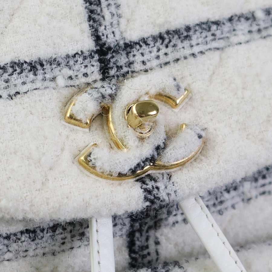 CHANEL（シャネル） リュック ツイード ホワイト/ブラック : ブランド 