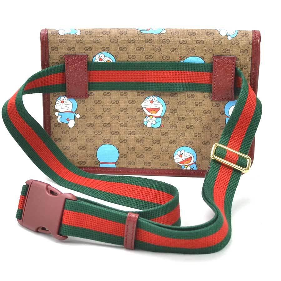 グッチ GUCCI ボディバッグ ウエストポーチ ミニGGスプリーム ドラえもんxGUCCI ベルトバッグ ミニGGスプリーム キャンバス