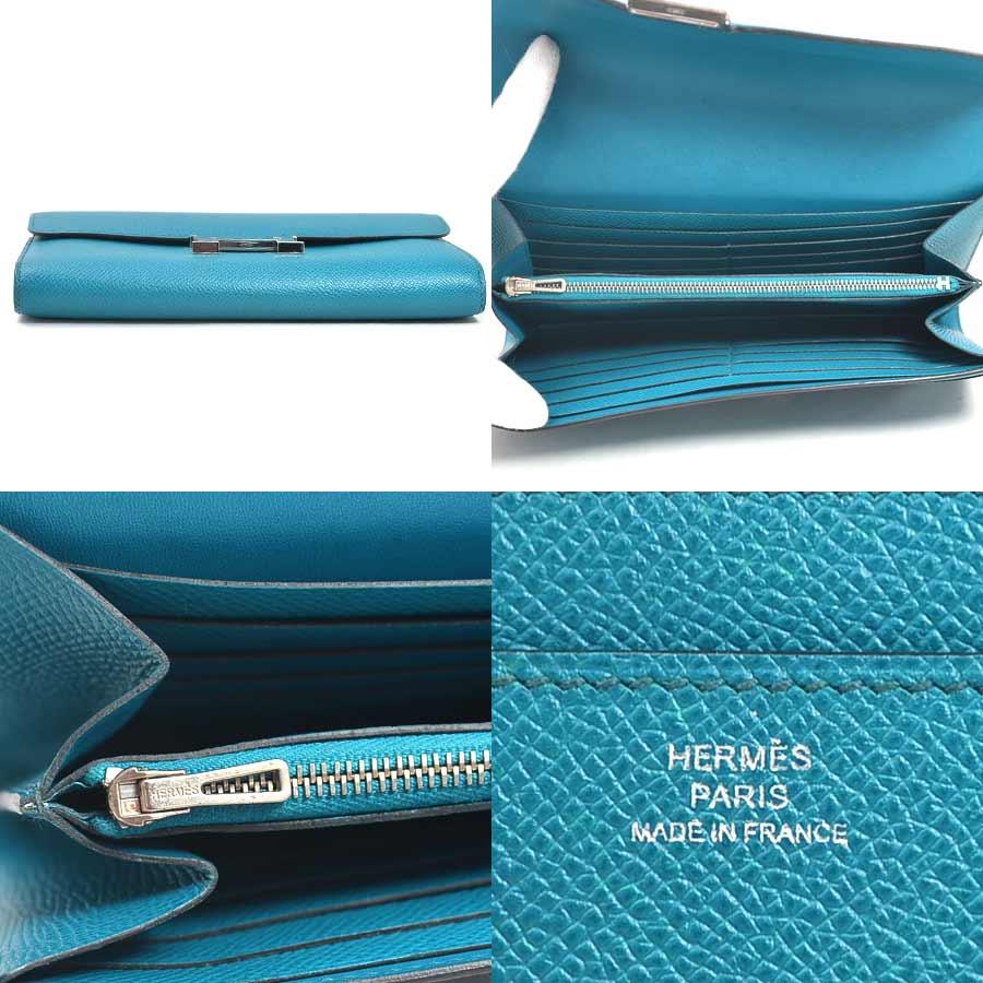 HERMES（エルメス） 長財布 コンスタンスロング ヴォ―エプソン ブルー