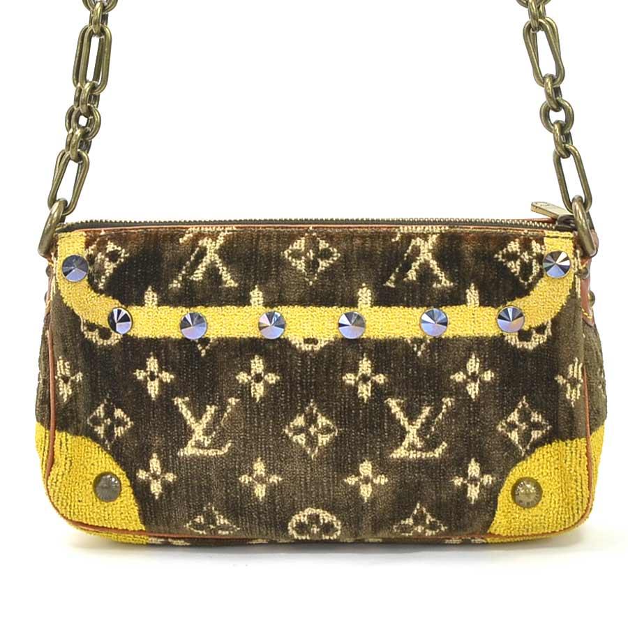 ルイ ヴィトン LOUIS VUITTON ショルダーバッグ トロンプルイユ ポシェット アクセソワール パイル マロン