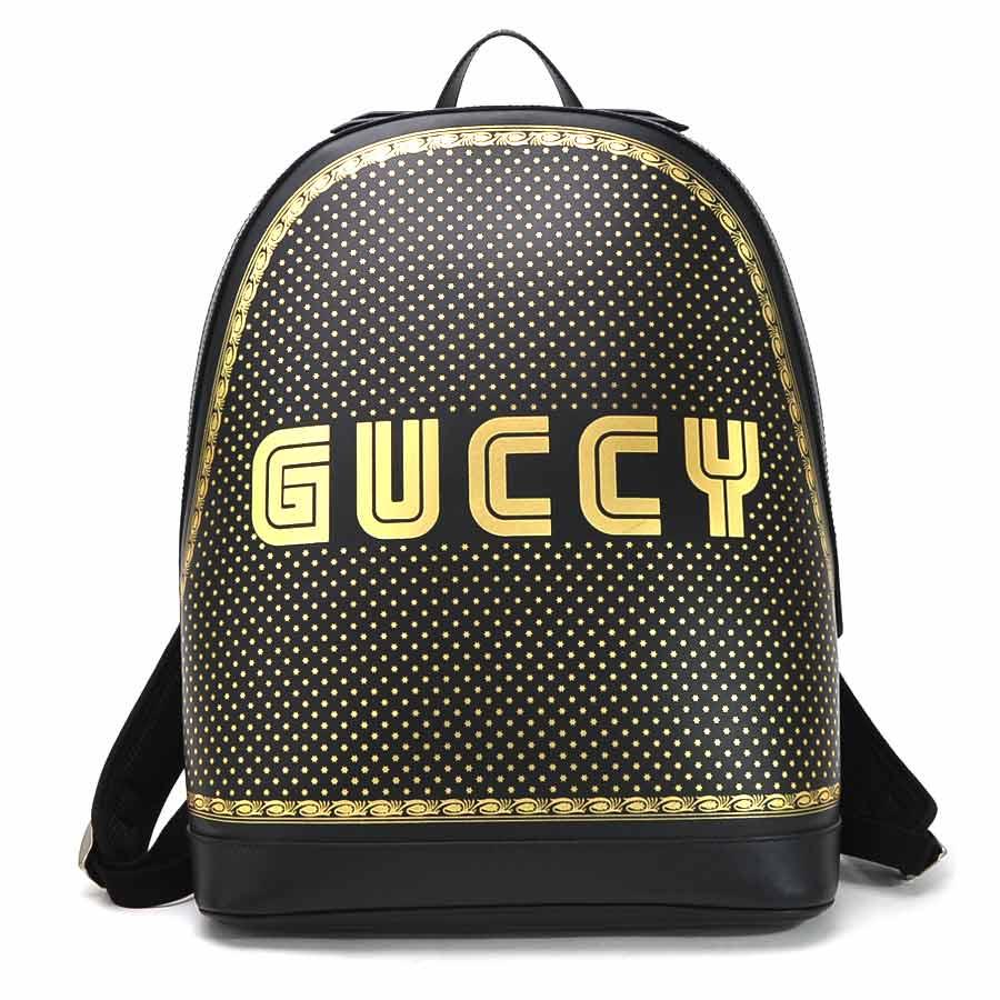 GUCCI（グッチ） リュック GUCCY GUCCI×MAGNETISMO レザー ブラック