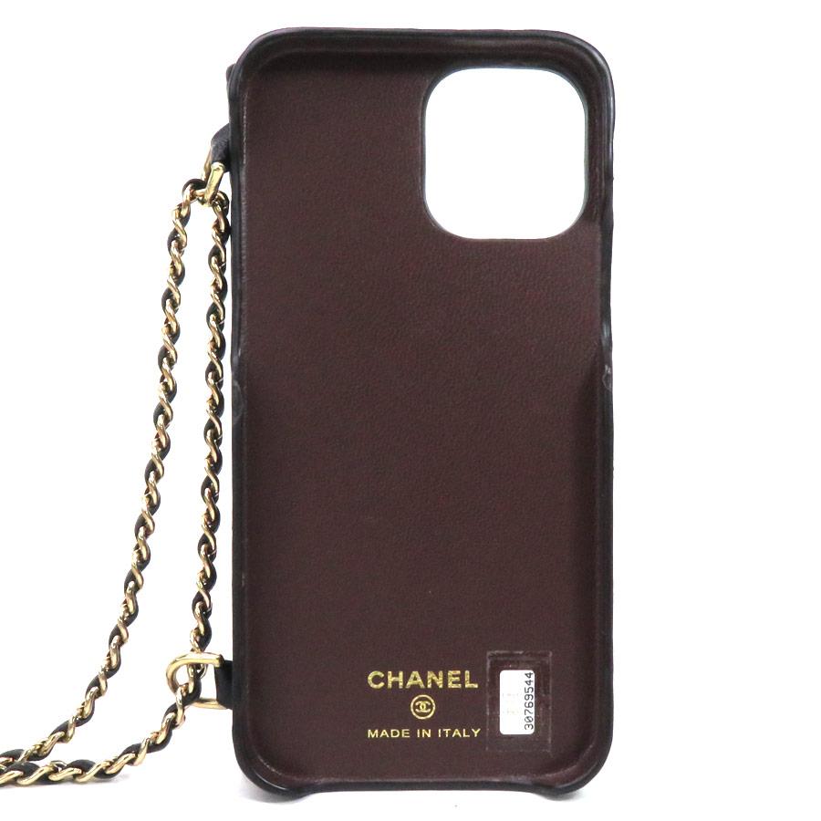 シャネル CHANEL iPhoneケース ココマーク マトラッセ iPhone 12/12 Pro クラシック ケース ラムスキンxゴールド金具  ブラック 定番人気