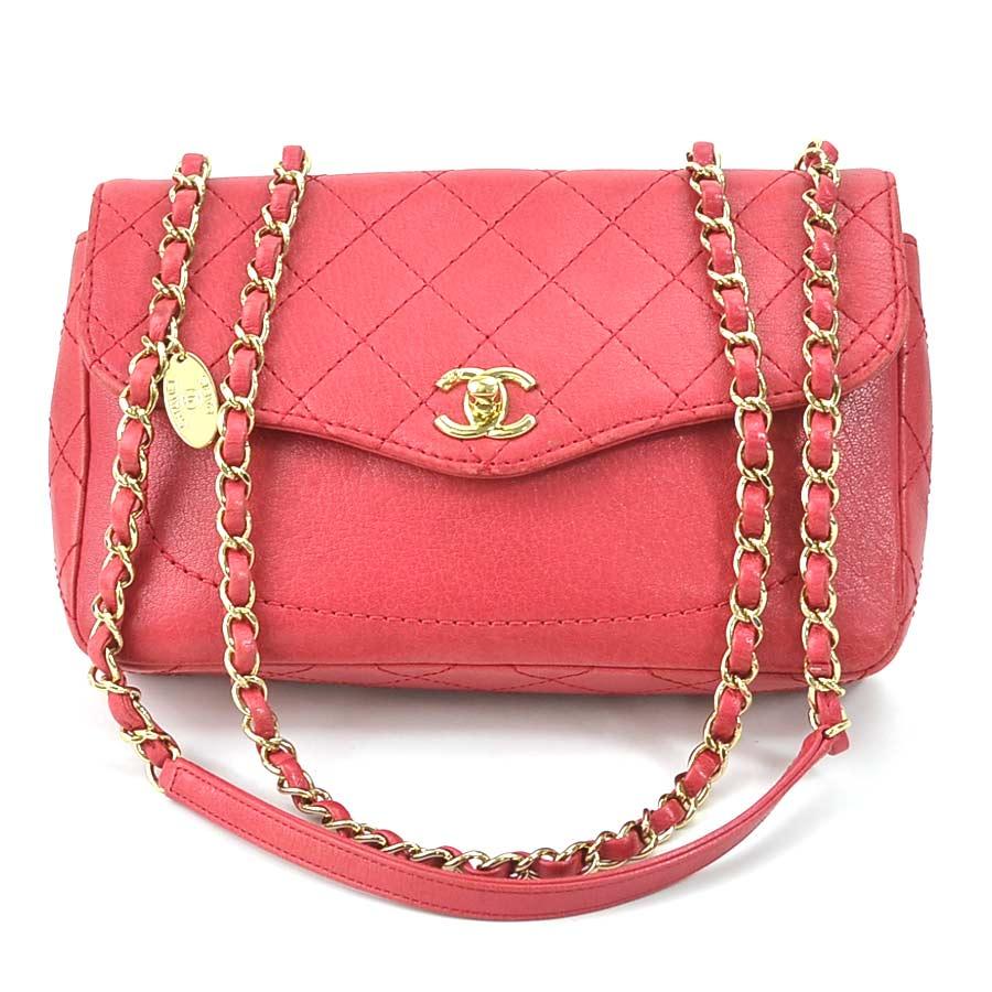 CHANEL ピンク レザー ショルダーバッグ CHANEL（シャネル） ショルダーバッグ レザー ピンク : ブランド