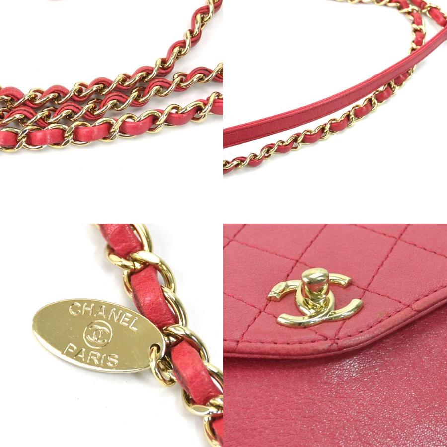 CHANEL（シャネル） ショルダーバッグ レザー ピンク : ブランド
