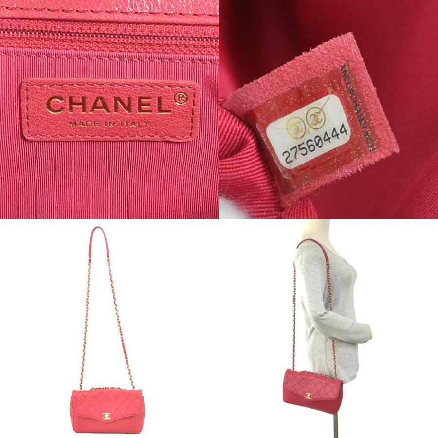 CHANEL（シャネル） ショルダーバッグ レザー ピンク : ブランド