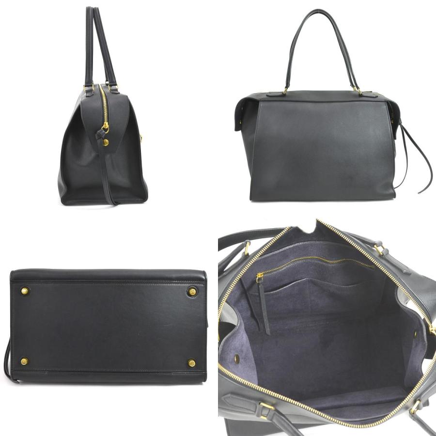 CELINE セリーヌ ハンドバッグ リングバッグ レザー ブラック CELINE セリーヌ ハンドバッグ リングバッグ レザー ブラック