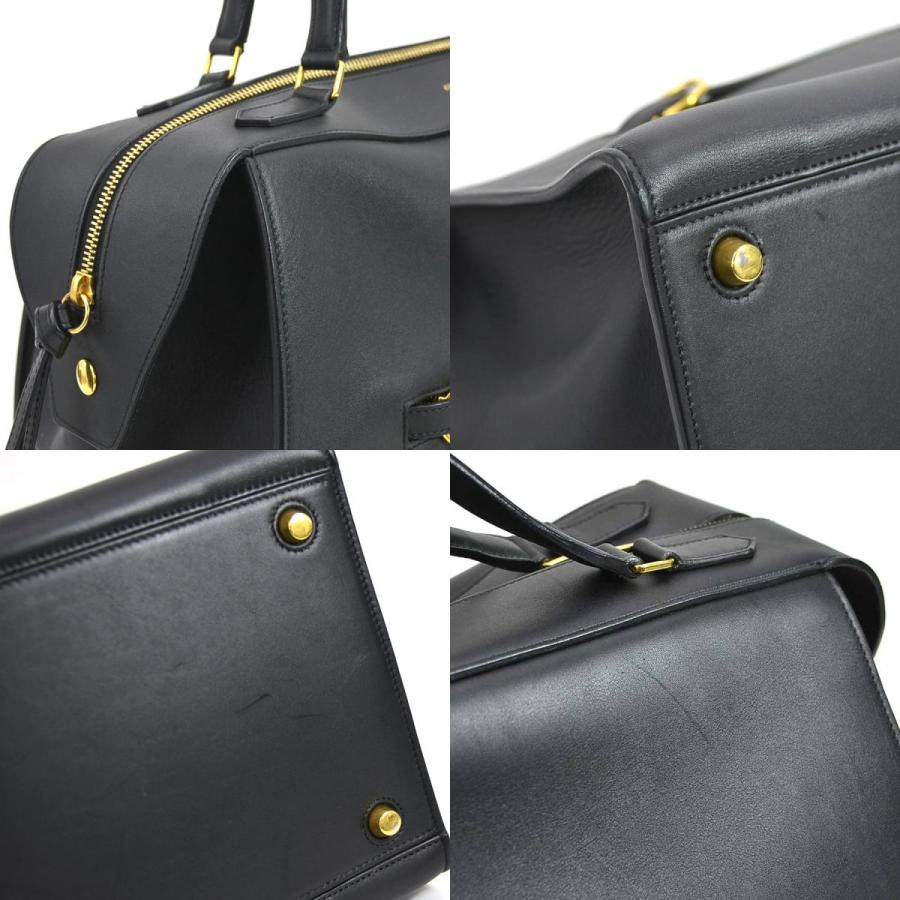 CELINE セリーヌ ハンドバッグ リングバッグ レザー ブラック CELINE セリーヌ ハンドバッグ リングバッグ レザー ブラック