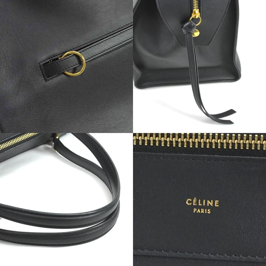 CELINE セリーヌ ハンドバッグ リングバッグ レザー ブラック CELINE セリーヌ ハンドバッグ リングバッグ レザー ブラック