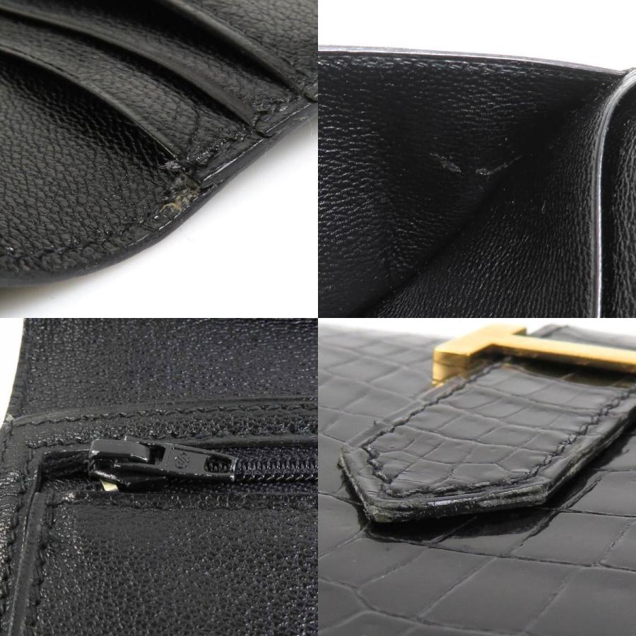 エルメス✨ベアン✨クラシック✨ブラック✨二つ折り　長財布 エルメス べアン カーフレザー 二つ折り 長財布 ブラック