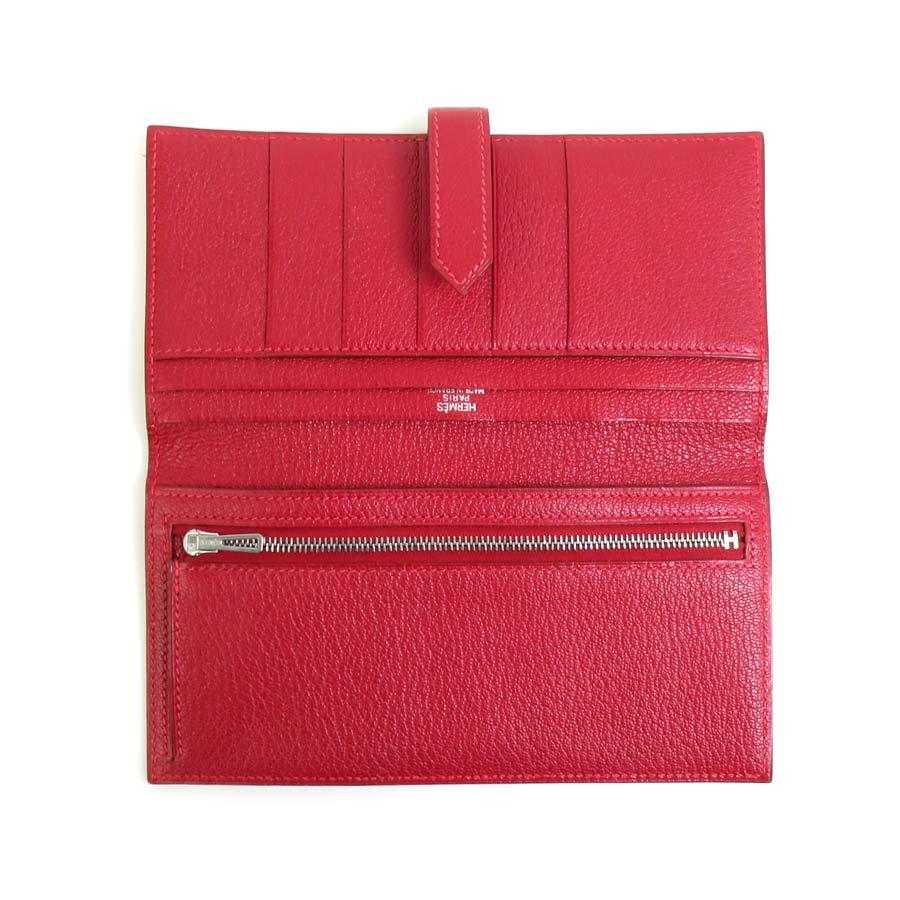 エルメス HERMES 二つ折り長財布 ベアンクラシック シェブルミゾル 