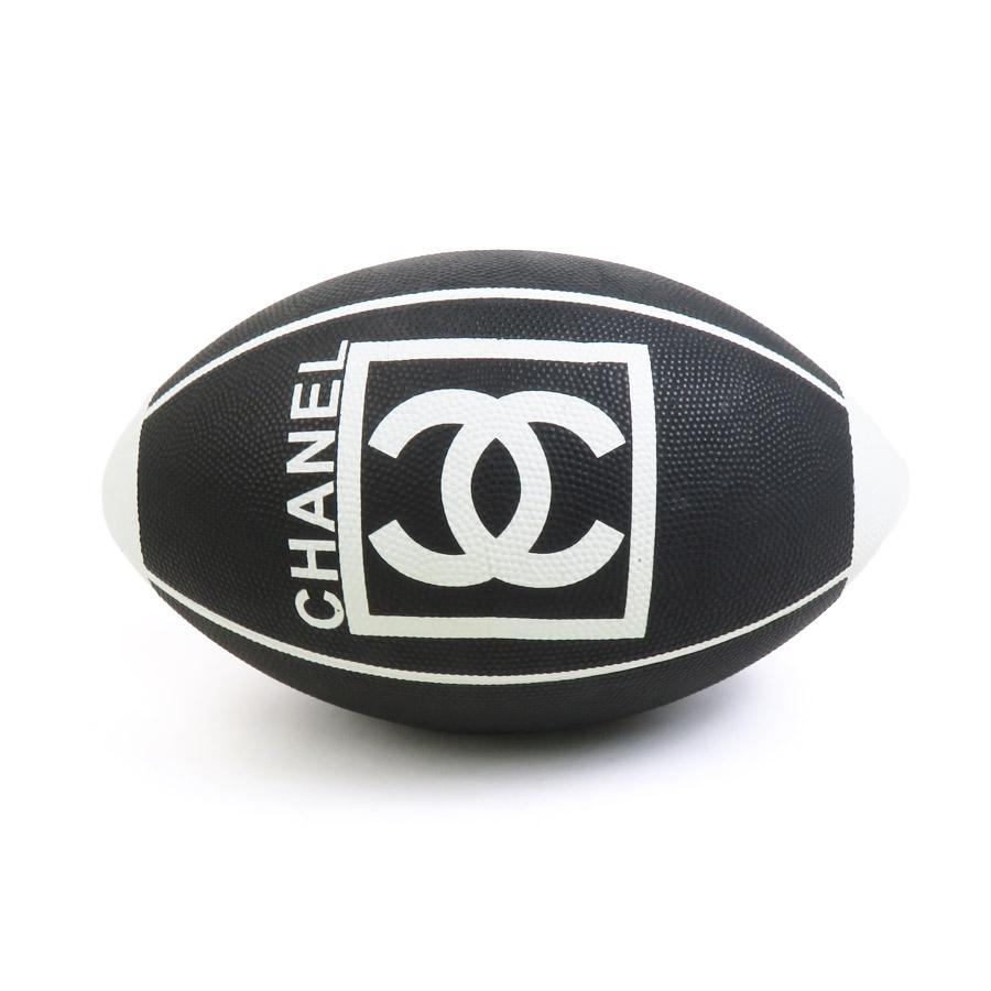 CHANEL - シャネル CHANEL  ラグビーボール ゴム ブラック×ホワイト ユニセックス 送料無料【中古】 99927j CHANEL（シャネル） ラグビーボール ゴム ブラック×ホワイト