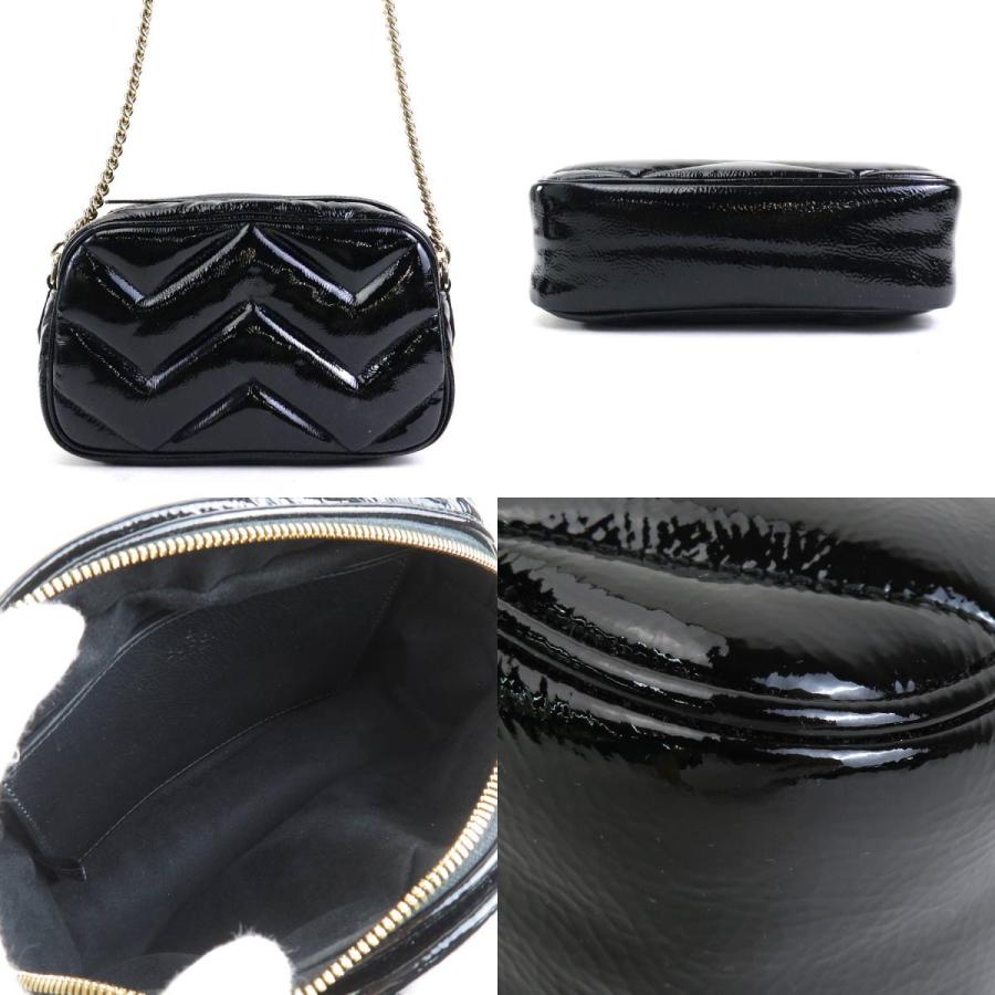 【美品】GUCCI パテントレザー　ブラック　　2WAYショルダーバッグ GUCCI（グッチ） ショルダーバッグ パテントレザー ブラック