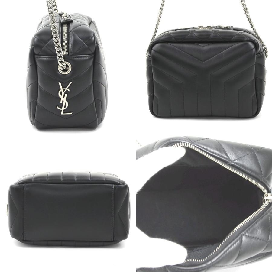 サンローラン SAINT LAURENT ショルダーバッグ ルル レザー ブラック