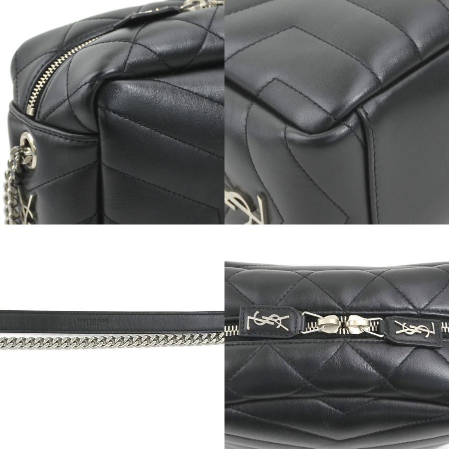 サンローラン SAINT LAURENT ショルダーバッグ ルル レザー ブラック