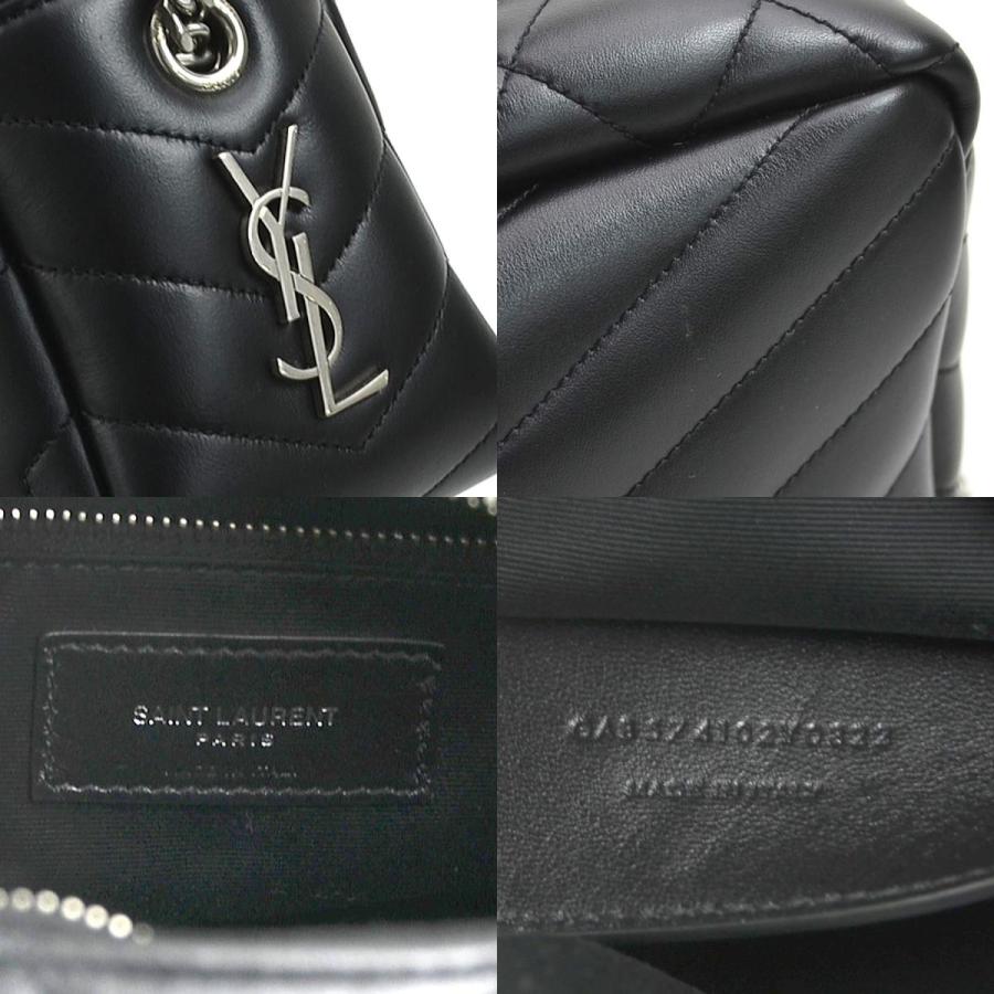 サンローラン SAINT LAURENT ショルダーバッグ ルル レザー ブラック