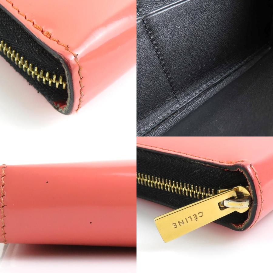 CELINE（セリーヌ） ラウンドファスナー長財布 パテントレザー 