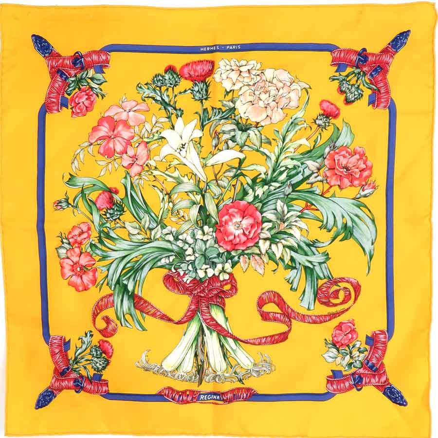 HERMES（エルメス） スカーフ カレ45 プチカレ REGINA 女王 シルク