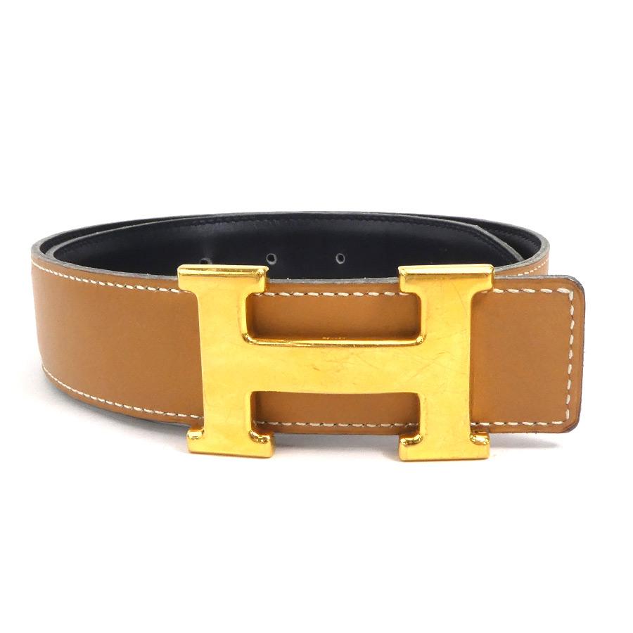 ✴︎美品　HERMES エルメス コンスタンス ボックスカーフ レザーベルト HERMES（エルメス） コンスタンス H ベルト ブラック ブラウン