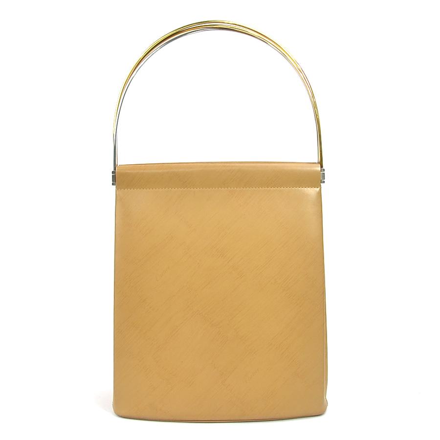 Cartier（カルティエ） ハンドバッグ レザー ベージュ : ブランド 