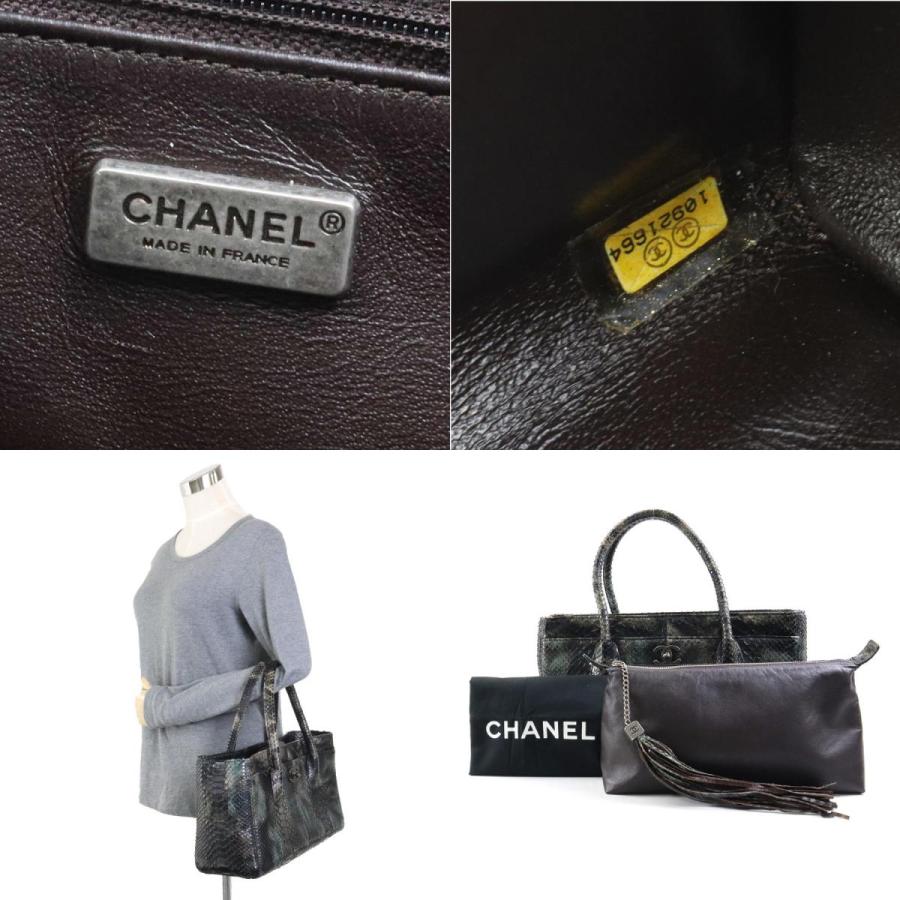 CHANEL（シャネル） ハンドバッグ エグゼクティブトート パイソン