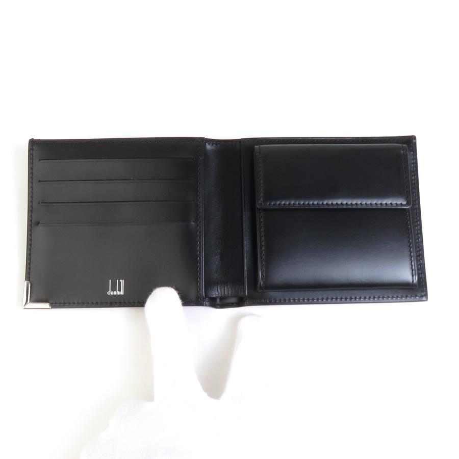 dunhill ブラック 二つ折り財布 dunhill（ダンヒル） 二つ折り財布 レザー ブラック : ブランド