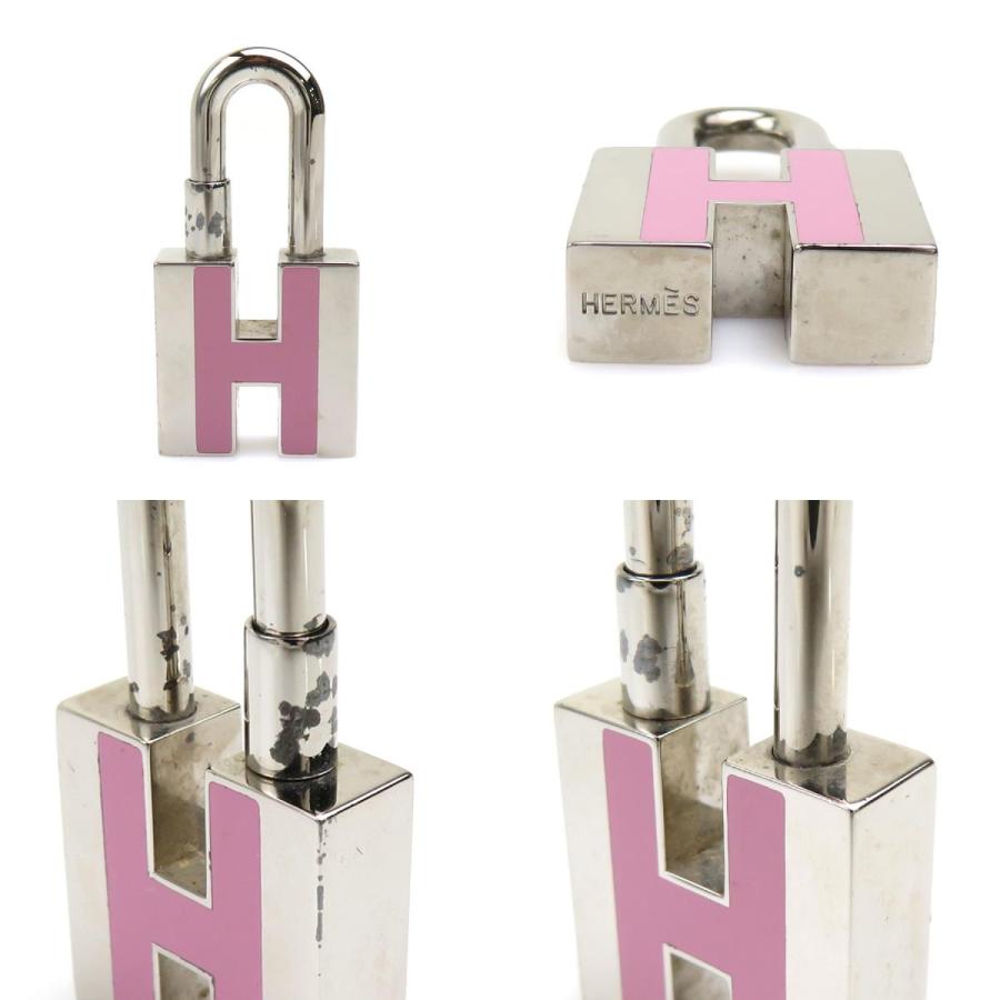 HERMES（エルメス） カデナ チャーム Hカデナ メタル シルバー×ピンク
