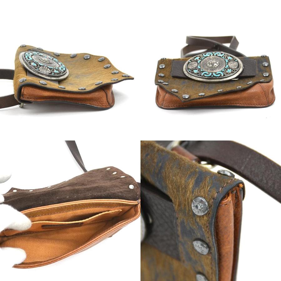 【 良品 】 ハンティングワールド　メッセンジャーバッグ　フラップベルト　レザー Hunting World（ハンティング・ワールド） ショルダーバッグ ベルト