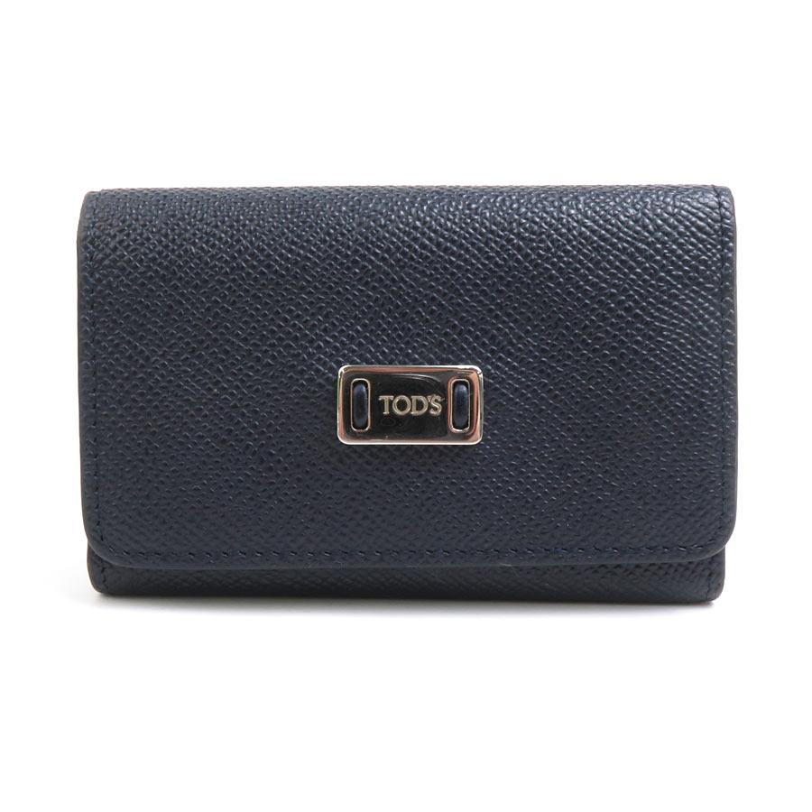 【美品】トッズ TOD'S ブルー レザー キーケース トッズ TOD'S キーケース レザー ネイビー : ブランドバリュー
