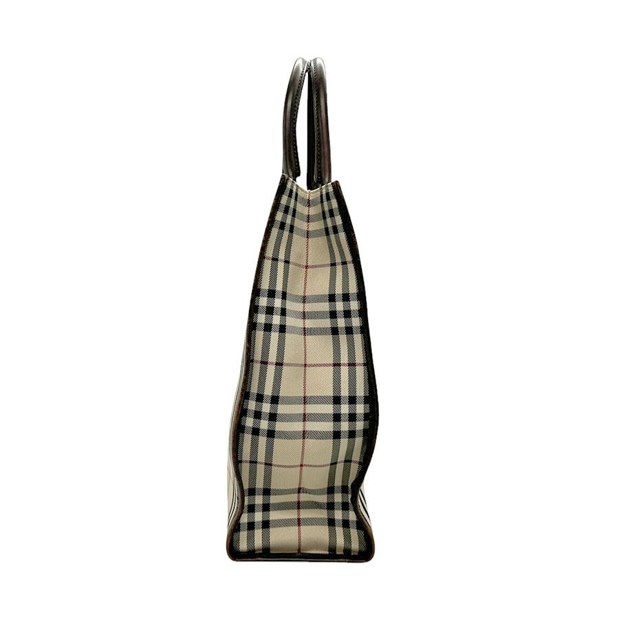 BURBERRY ハンドバッグ ベージュ系 レザー BURBERRY（バーバリー） ハンドバッグ ナイロンキャンバス/レザー