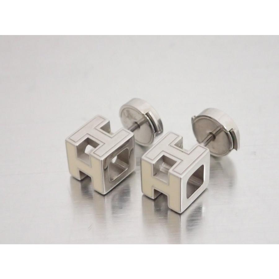 正規店仕入れの エルメス 定番人気 Hermes カージュ ド アッシュ ピアス エルメス ピアス 金属素材xエナメル シルバーxホワイト レディース 定番人気 Mahsalink 8b54a374 Studio J Co