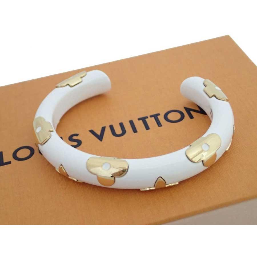 Seal限定商品 ルイヴィトン Louis Vuitton モノグラム おすすめ バングル ジョンク Louis デイリー モノグラム 金属素材ｘエナメル ホワイトｘゴールド おすすめ 靴下屋 Tabio 4a1b5cd3 Studio J Co