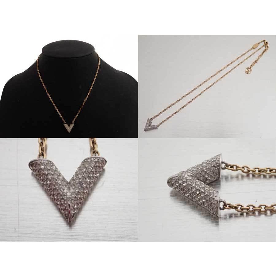ルイヴィトン Louis Vuitton ネックレス エッシャンルvストラス 金属素材ｘラインストーン ゴールドｘシルバー おすすめ Ed ブランドバリュー 通販 Yahoo ショッピング