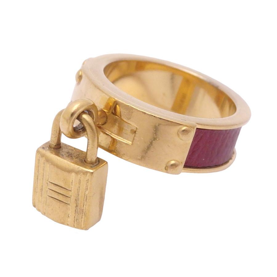 在庫有 Hermes エルメス スカーフリング おすすめ ゴールドｘダークレッド 金属素材ｘレザー ケリーモチーフ その他財布 帽子 ファッション小物 Kgplast Com