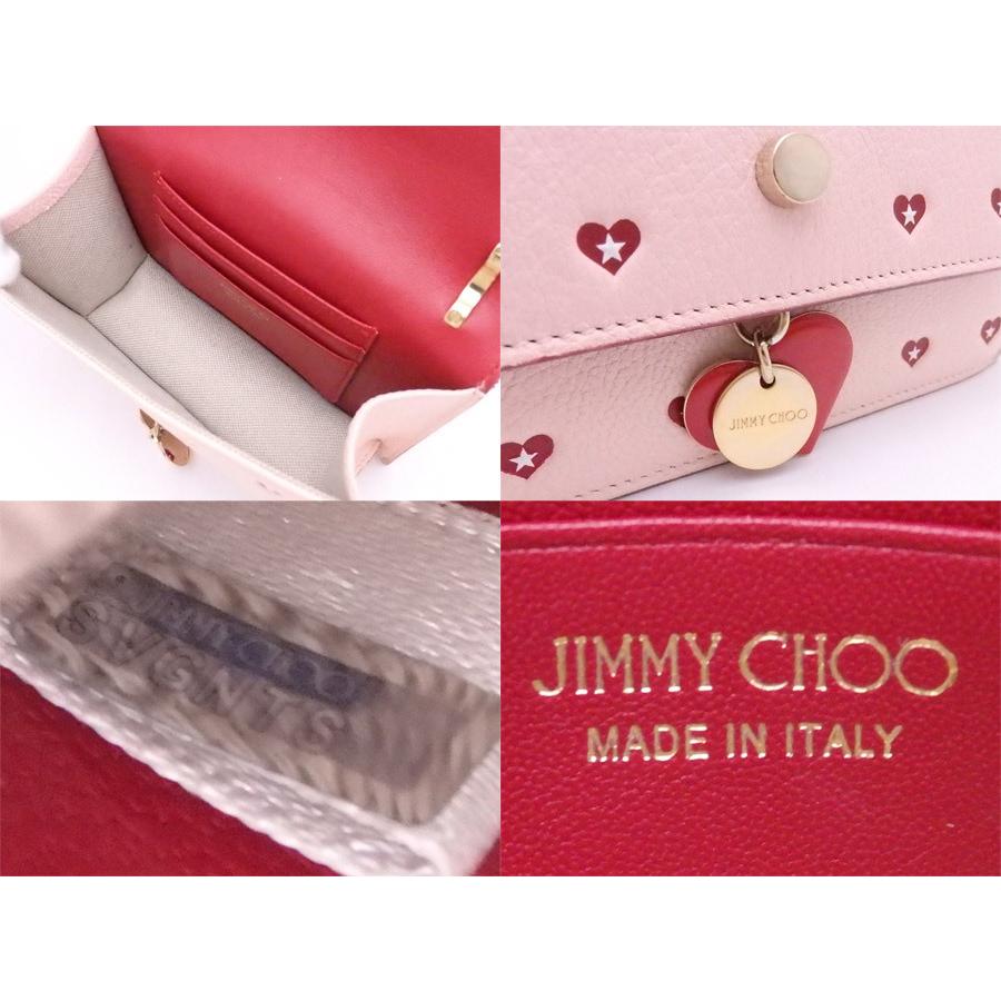 JIMMY CHOO ジミーチュウ 斜め掛けショルダーバッグ ハート レザーx  